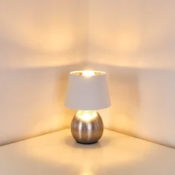 Lampe A Poser Stampa Argente, 1 Lumiere