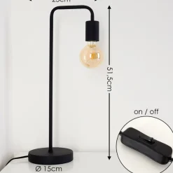 Lampe A Poser Valocolla Noir, 1 Lumiere