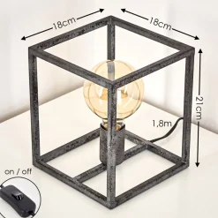 Lampe A Poser Voordorp Gris, Argente, 1 Lumiere