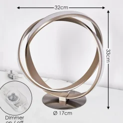 Lampe A Poser Woyens Led Nickel Mat, 1 Lumiere