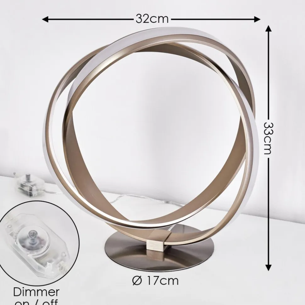 Lampe A Poser Woyens Led Nickel Mat, 1 Lumiere