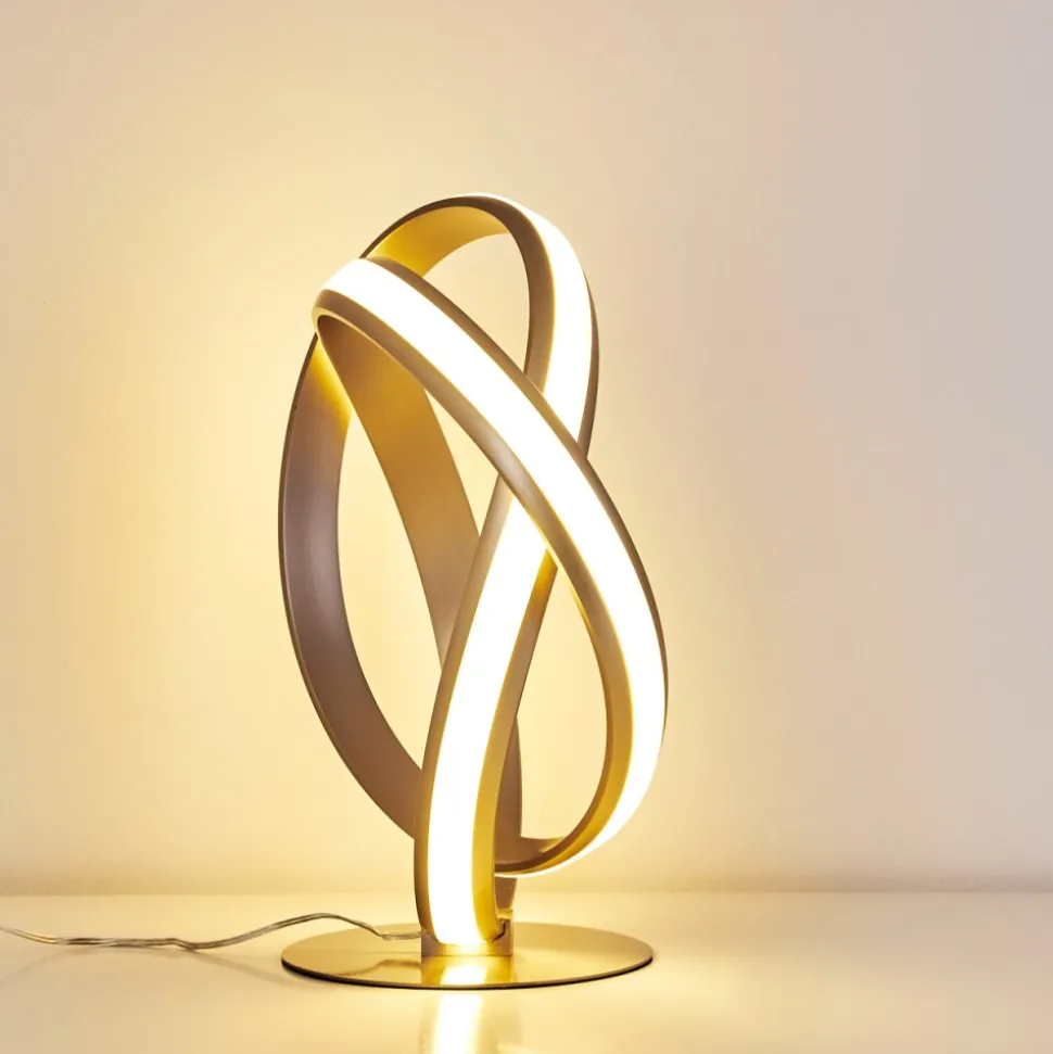 Lampe A Poser Woyens Led Nickel Mat, 1 Lumiere