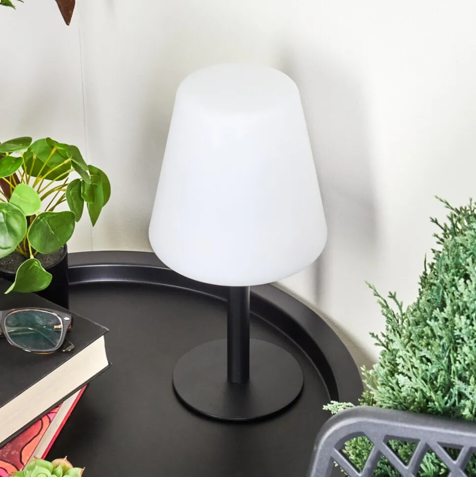 Lampe A Poser Zoume Solar Led Noir, 8 Lumieres, Changeur De Couleurs