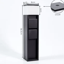 Lampe A Prise Electriquepapacal Led Noir, 1 Lumiere