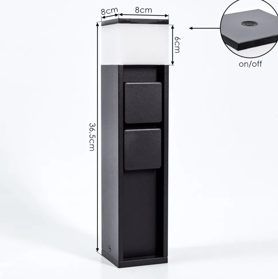 Lampe A Prise Electriquepapacal Led Noir, 1 Lumiere