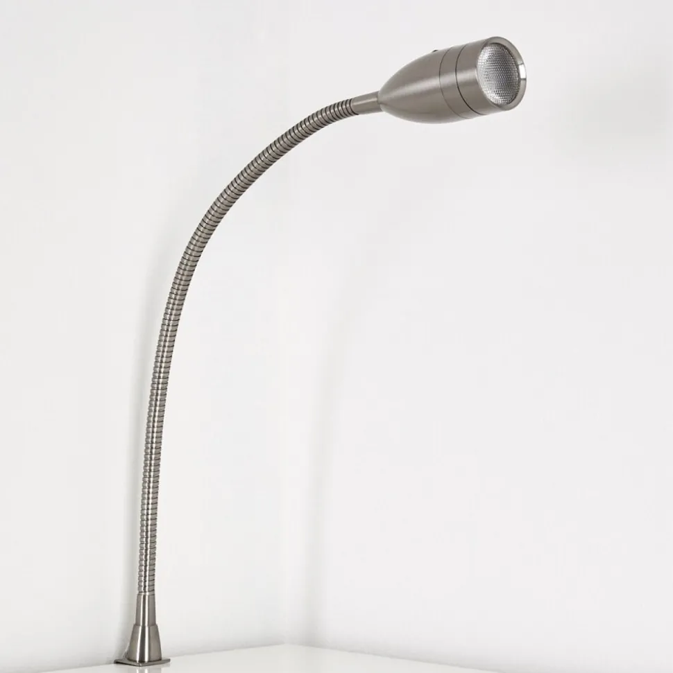 Lampe De Chevet Alsea Led Nickel Mat, 1 Lumiere, Detecteur De Mouvement