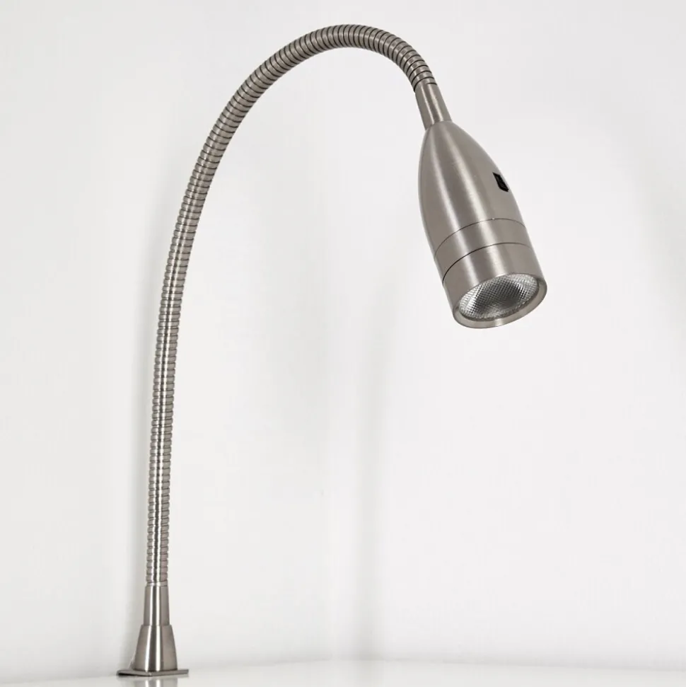 Lampe De Chevet Alsea Led Nickel Mat, 1 Lumiere, Detecteur De Mouvement