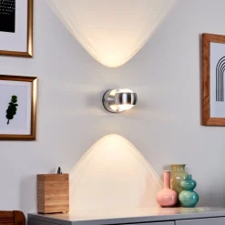 Lampe De Salle De Bain Florenz Led Aluminium, 2 Lumieres