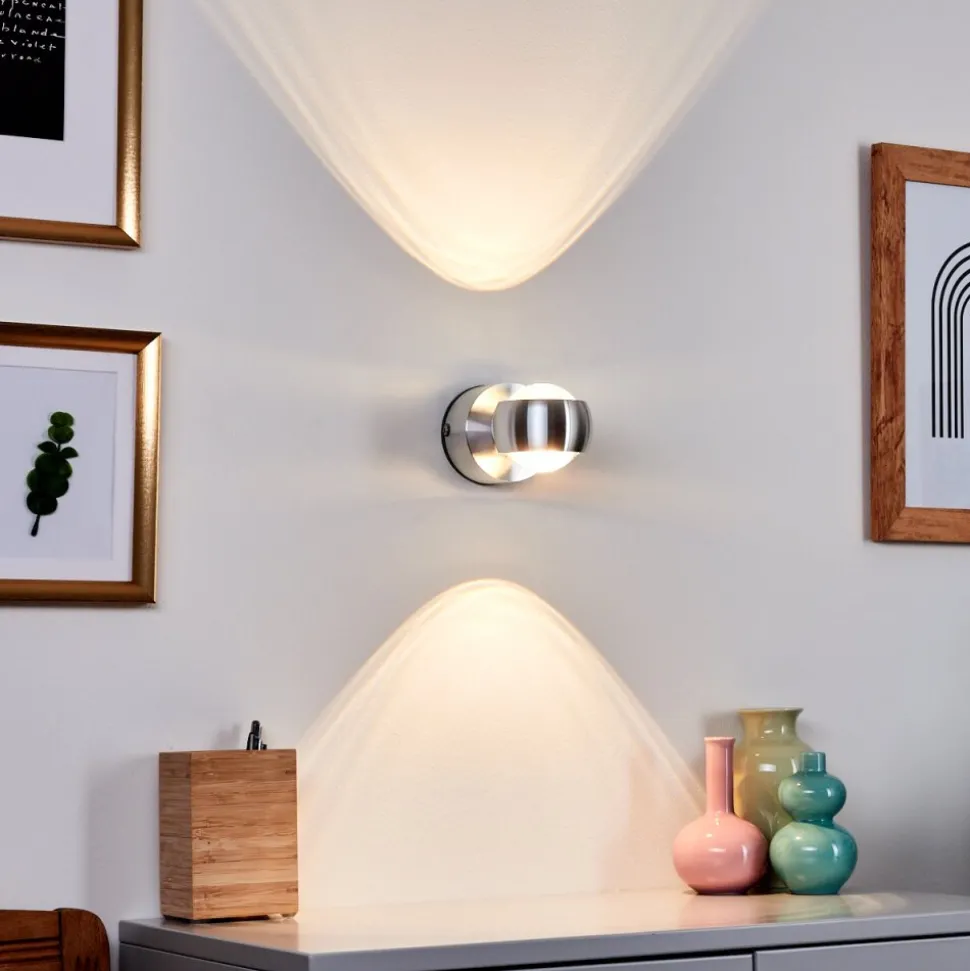 Lampe De Salle De Bain Florenz Led Aluminium, 2 Lumieres