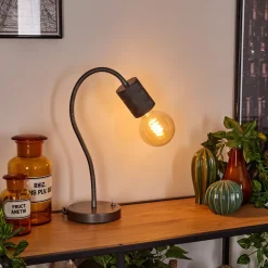 Lampe De Table Ajaccio Nickel Mat, 1 Lumiere