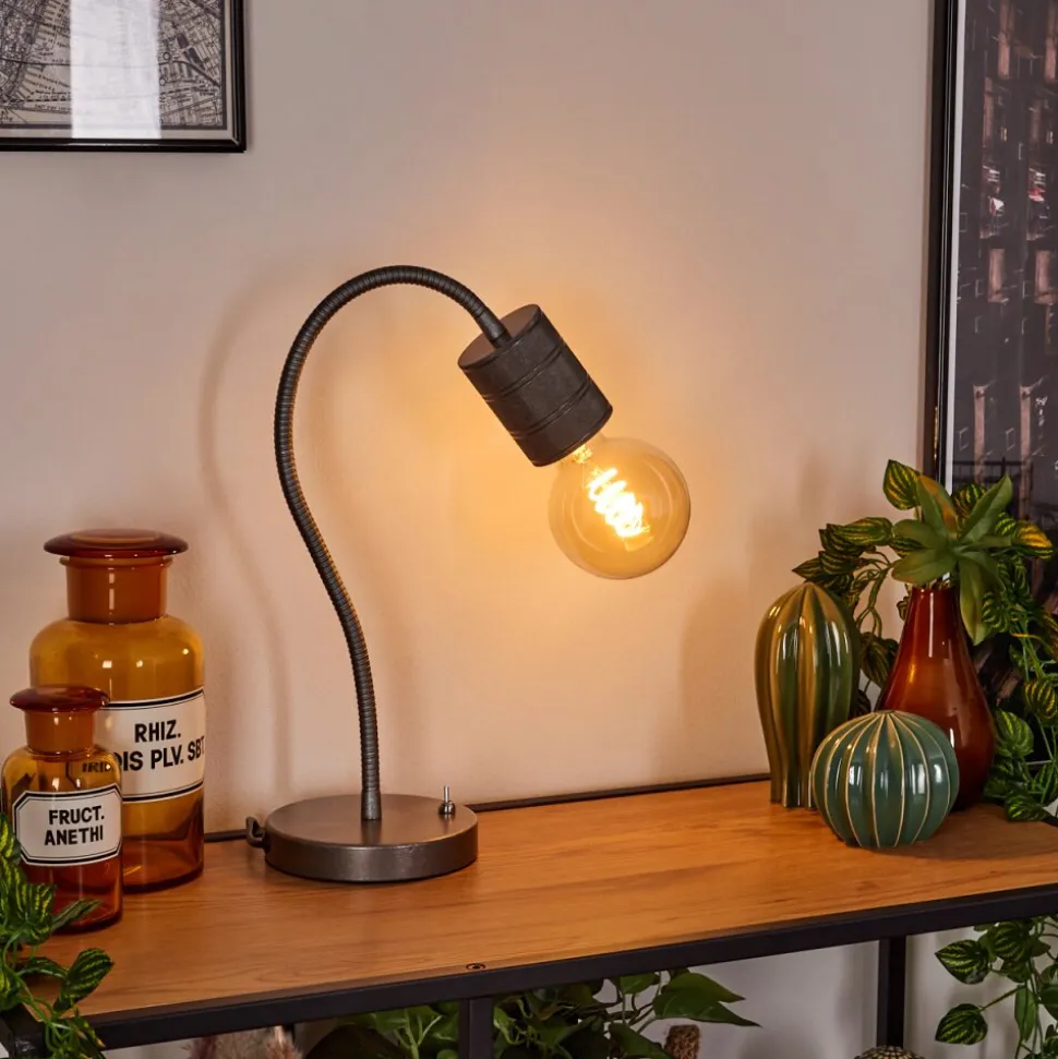Lampe De Table Ajaccio Nickel Mat, 1 Lumiere