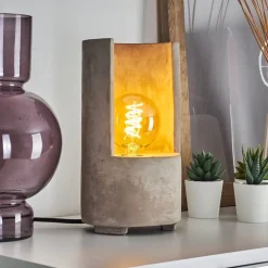 Lampe De Table Amite Gris, 1 Lumiere