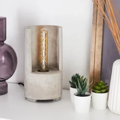 Lampe De Table Amite Gris, 1 Lumiere