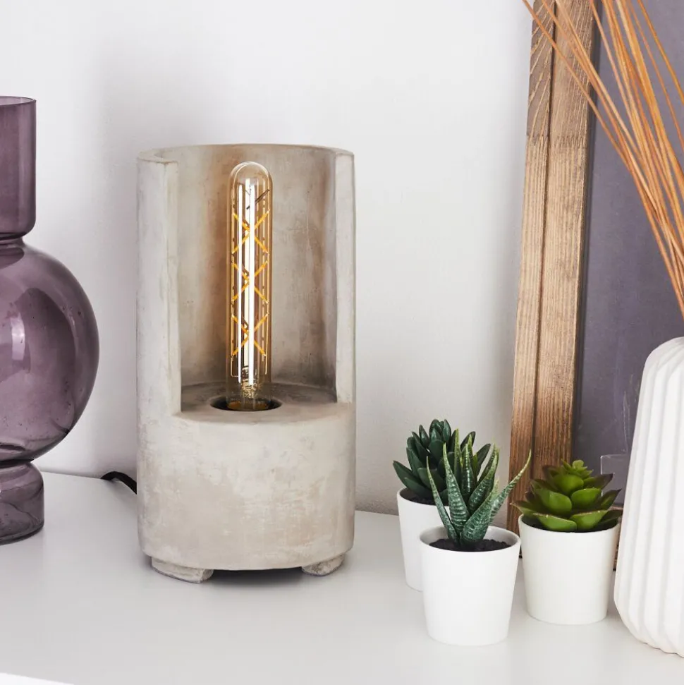 Lampe De Table Amite Gris, 1 Lumiere