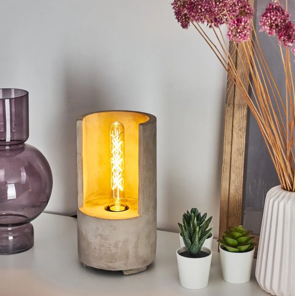 Lampe De Table Amite Gris, 1 Lumiere