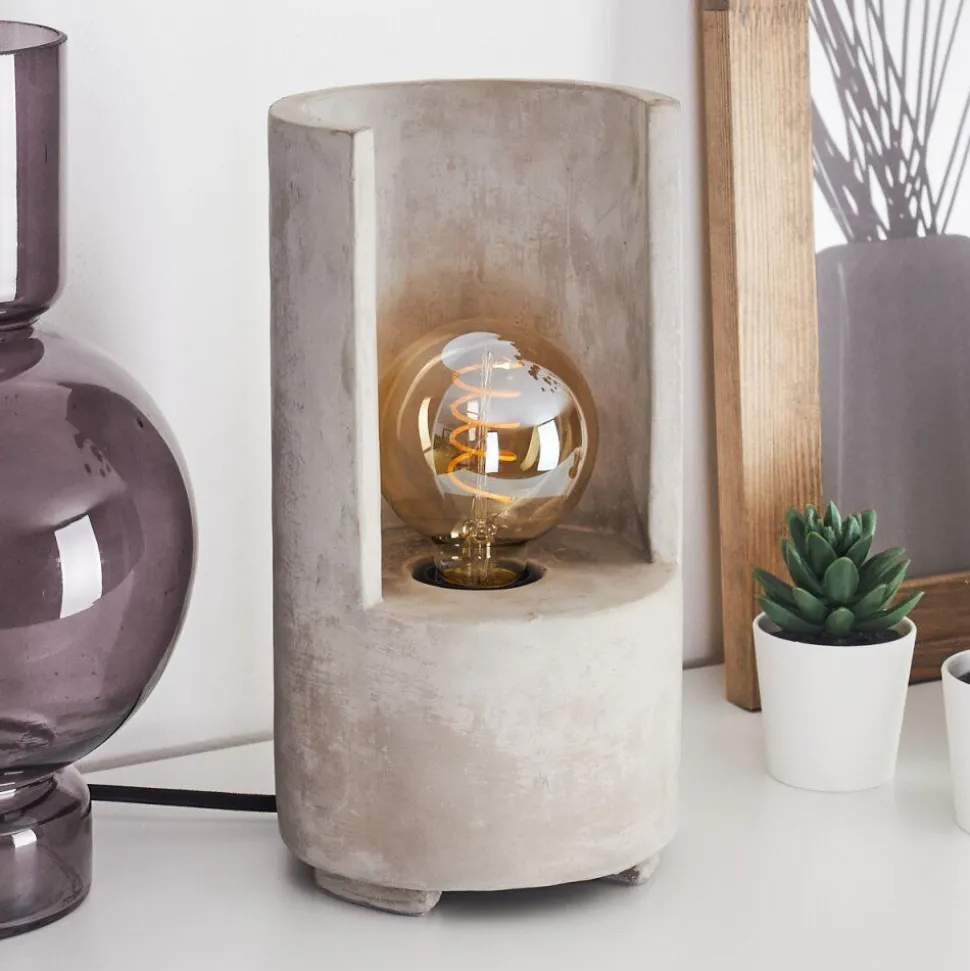 Lampe De Table Amite Gris, 1 Lumiere