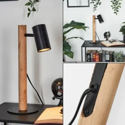 Lampe De Table Arbrentin Ecru, Noir, 1 Lumiere