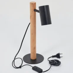 Lampe De Table Arbrentin Ecru, Noir, 1 Lumiere