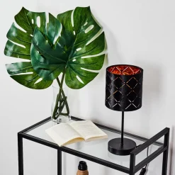 Lampe De Table Arnoya Noir, 1 Lumiere
