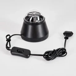 Lampe De Table Atabueira Led Noir, 1 Lumiere, Changeur De Couleurs