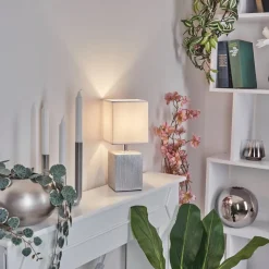 Lampe De Table Aveleda Chrome, Argente, 1 Lumiere