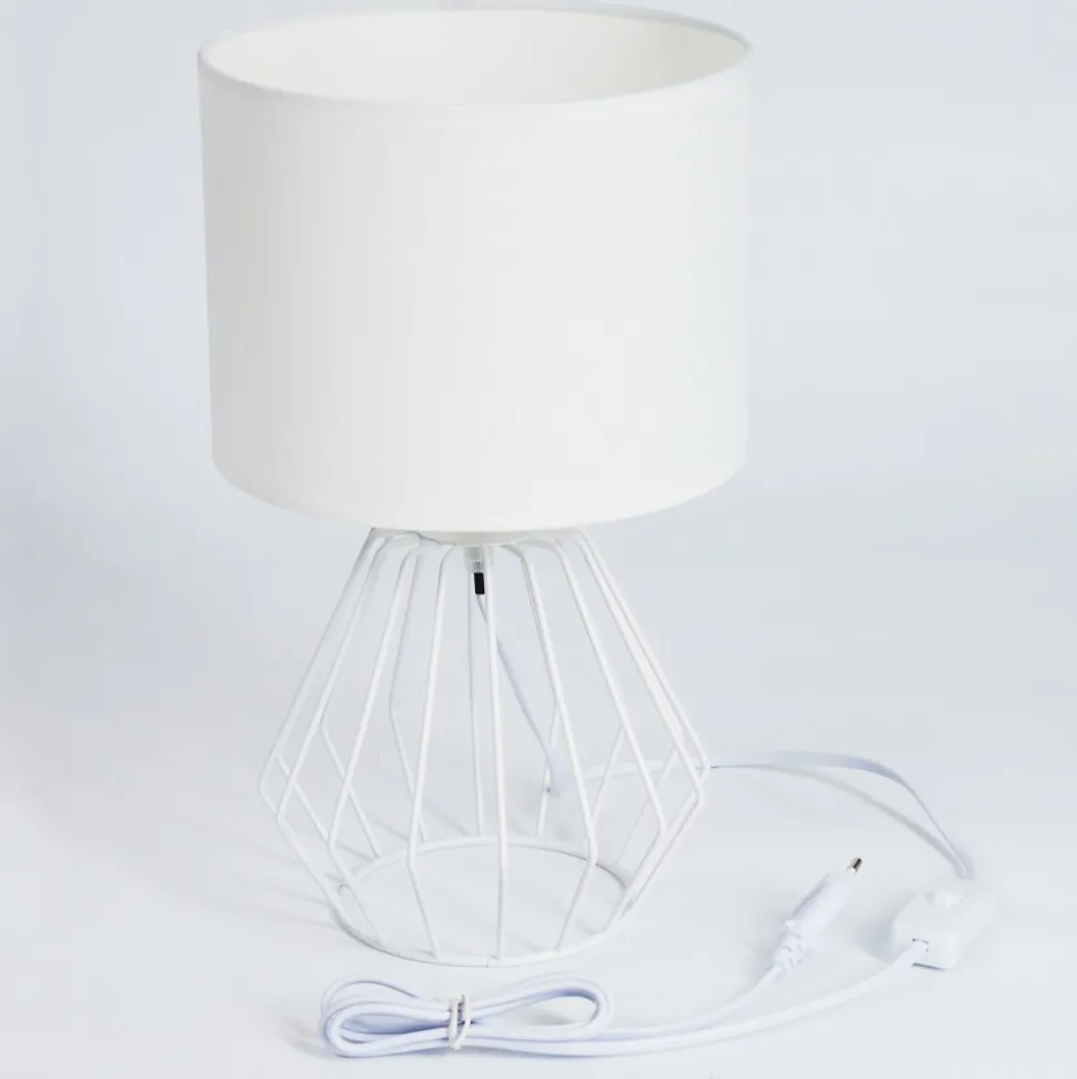 Lampe De Table Avon Blanc, 1 Lumiere