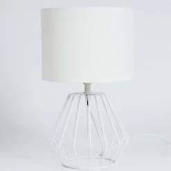 Lampe De Table Avon Blanc, 1 Lumiere
