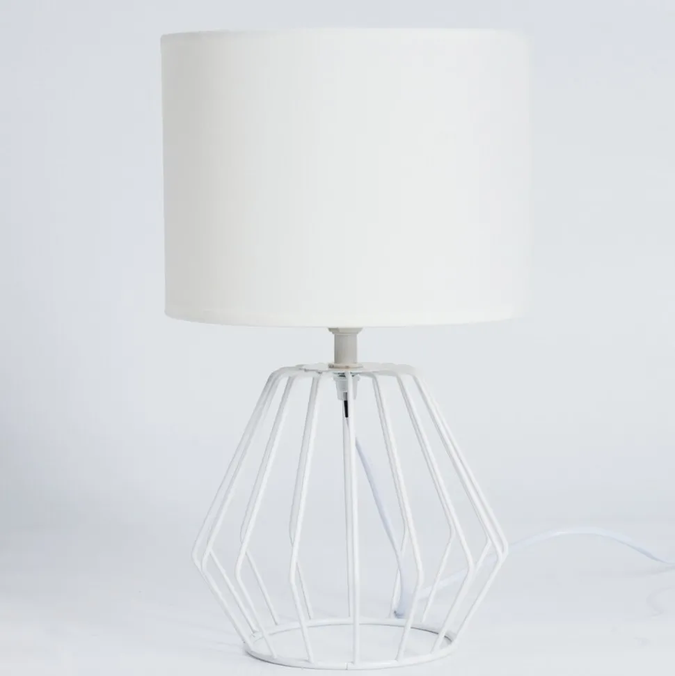 Lampe De Table Avon Blanc, 1 Lumiere