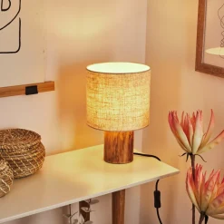 Lampe De Table Baranque Ecru, 1 Lumiere