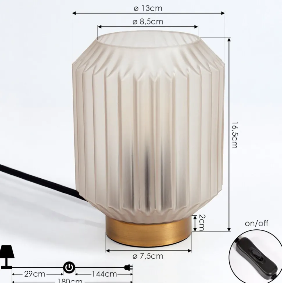 Lampe De Table Briel Laiton, 1 Lumiere