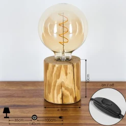 Lampe De Table Canard Ecru, Noir, 1 Lumiere