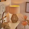 Lampe De Table Canot Brun, Ecru, 1 Lumiere
