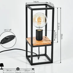 Lampe De Table Colebrook Ecru, Noir, 1 Lumiere