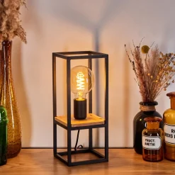 Lampe De Table Colebrook Ecru, Noir, 1 Lumiere
