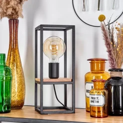Lampe De Table Colebrook Ecru, Noir, 1 Lumiere