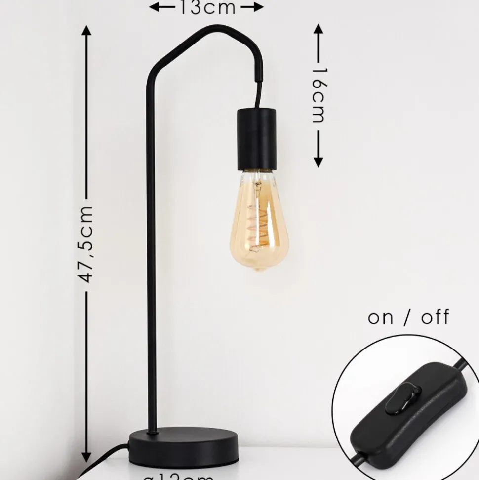 Lampe De Table Cuyama Noir, 1 Lumiere