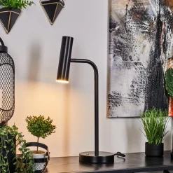 Lampe De Table Dalheim Led Noir, 1 Lumiere