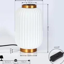 Lampe De Table Dyce Laiton, 1 Lumiere