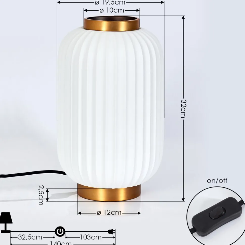 Lampe De Table Dyce Laiton, 1 Lumiere