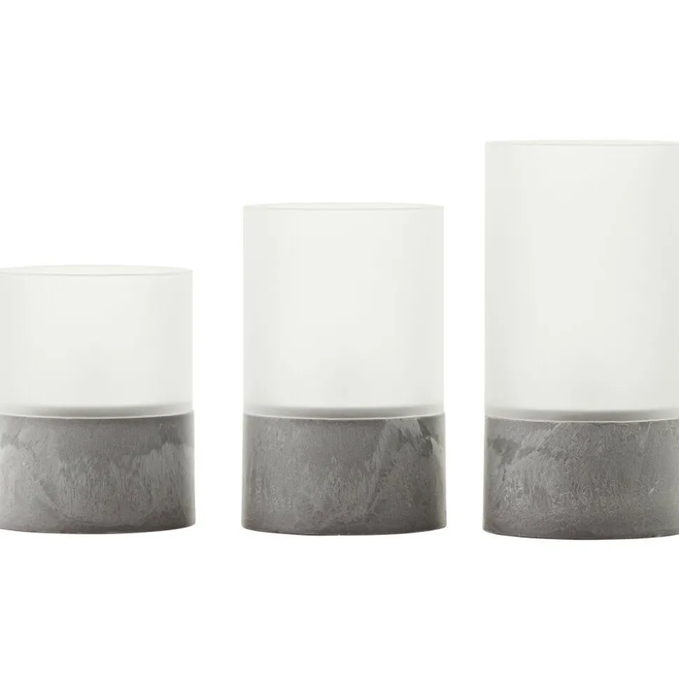 Lampe De Table Exterieure Set De 3 Brilliant Bougie Led Gris, 1 Lumiere