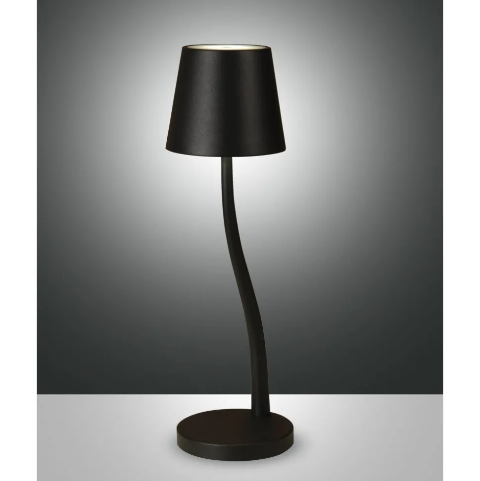 Lampe De Table Fabas-Luce Judy Led Noir, 1 Lumiere