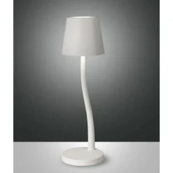 Lampe De Table Fabas-Luce Judy Led Blanc, 1 Lumiere