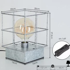 Lampe De Table Fevaag Nickel Mat, 1 Lumiere