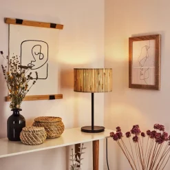 Lampe De Table Fleuriot Noir, 1 Lumiere