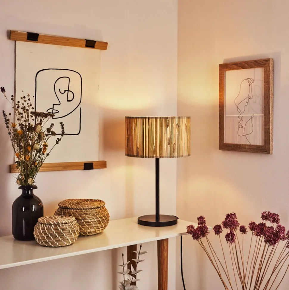 Lampe De Table Fleuriot Noir, 1 Lumiere