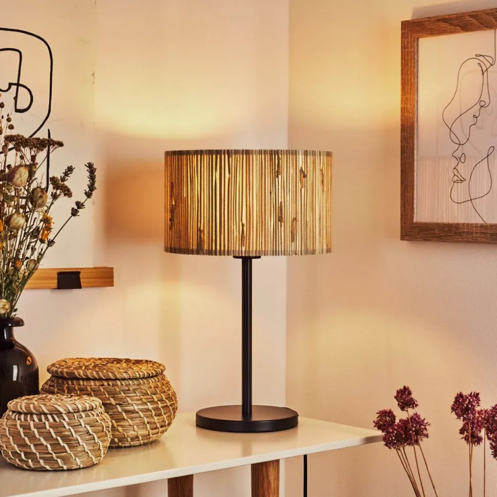 Lampe De Table Fleuriot Noir, 1 Lumiere