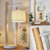Lampe De Table Geelong Bois Clair, Blanc, 1 Lumiere