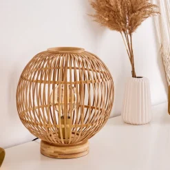 Lampe De Table Geubus Brun Clair, 1 Lumiere