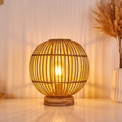 Lampe De Table Geubus Brun Clair, 1 Lumiere