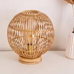 Lampe De Table Geubus Brun Clair, 1 Lumiere